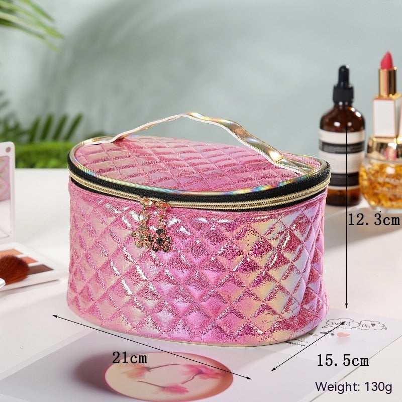 large capacity pu cosmetic bag travel fashion waterproof portable storage bag