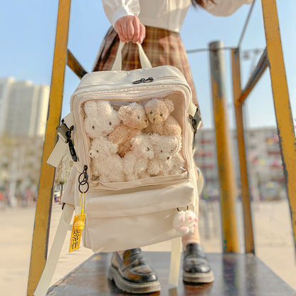 japanese school backpack female student canvas bag