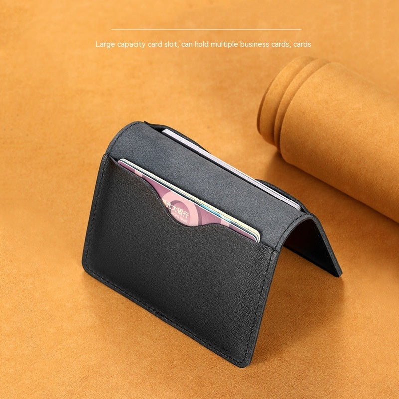 ultra thin cowhide card holder men and women