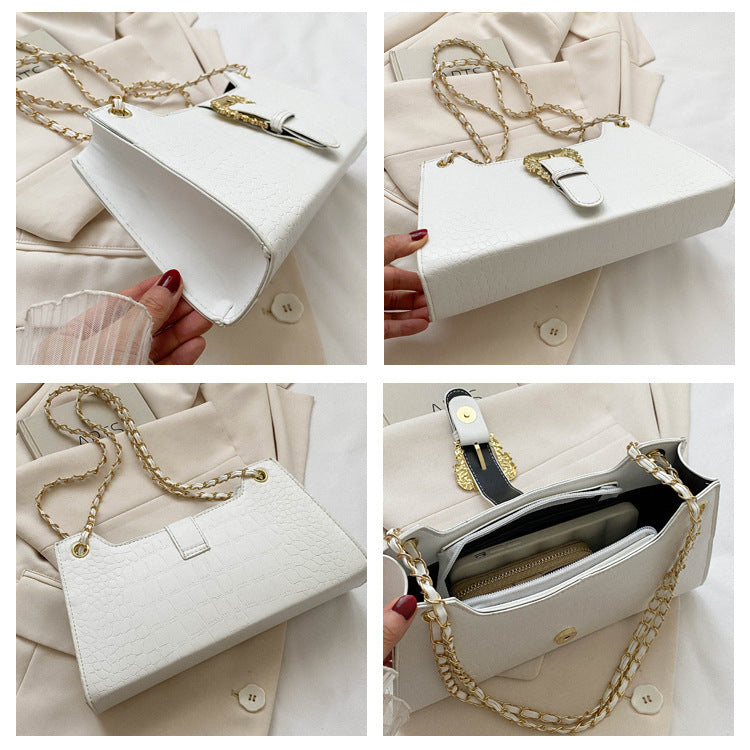 womens fashion simple chain fashion bag shoulder bag casual trend crossbody small square bag