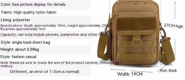 outdoor wear resistant sports chest bag