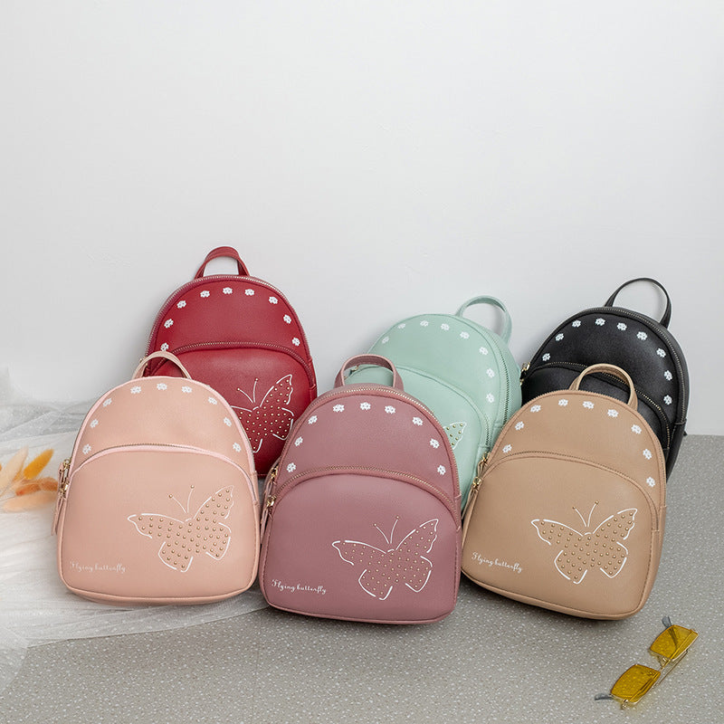 printed mobile phone bag rivet butterfly backpack