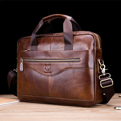 first layer cowhide multifunctional briefcase