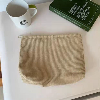 corduroy canvas makeup bag simple