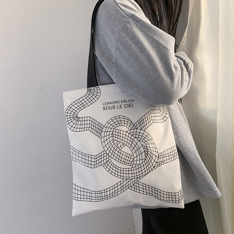 canvas shoulder soft face tote