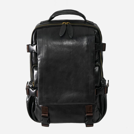 mens fashion handmade leather business backpack