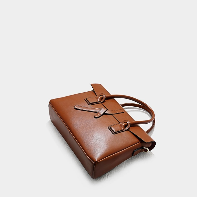 leather commuter handbag business computer briefcase a4 document bag