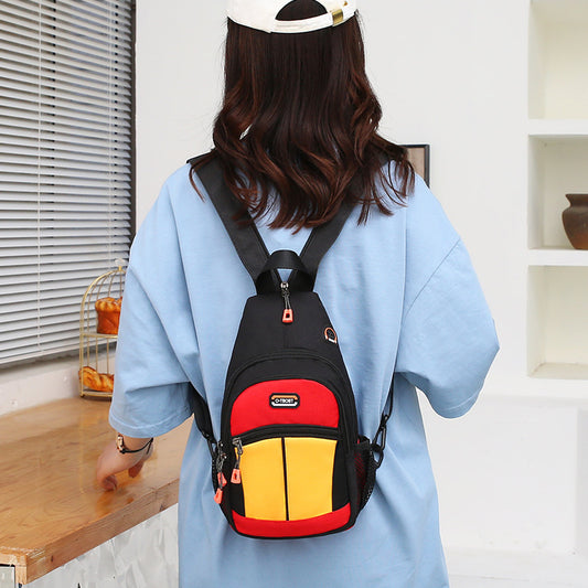 multi functional oxford cloth student chest bag