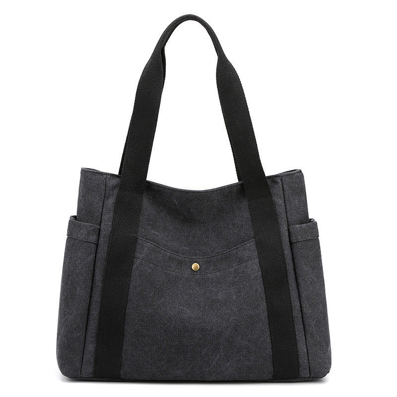 Shoulder Bag Female Bag Large Capacity Multi-pocket Fabric Bag
