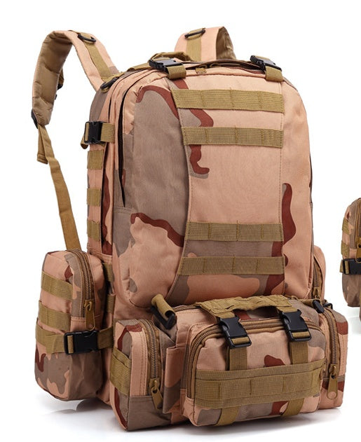 mens travel backpack oxford cloth outdoors backpack army camouflage tactics double shoulder bag mountaineering large combination backpack