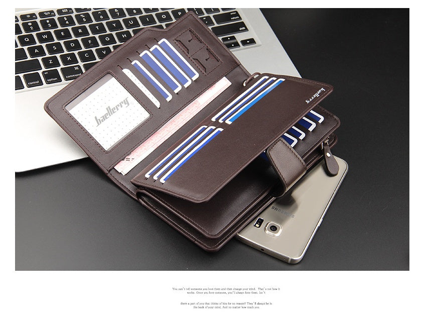 explosion models mens wallet long clutch bag multi function handbag mobile phone bag mens coin purse