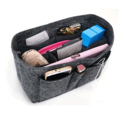 felt cosmetic bag fashion simple felt multi function bag in the package cosmetic storage bag