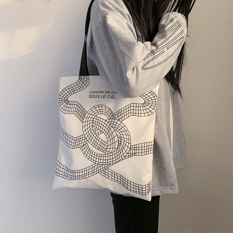 canvas shoulder soft face tote