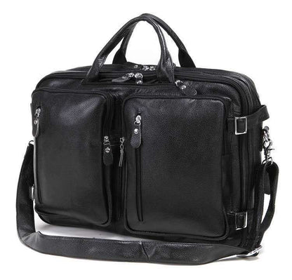 multi functional leather mens handbag