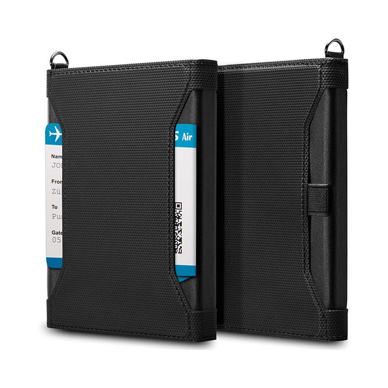 leather short mens passport holder portable stylish and versatile large capacity passport jacket