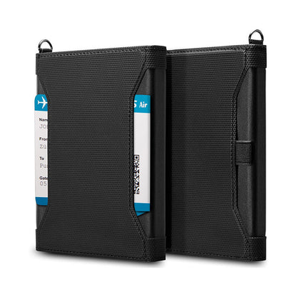 leather short mens passport holder portable stylish and versatile large capacity passport jacket