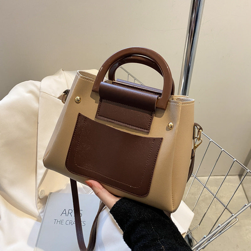 fashion high quality contrast colored handbag