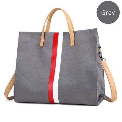 canvas ladies work bag women tote hand bag shoulder bag for women fashion lady shopping canvas stripe tote bags female handbags