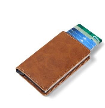 pu automatic card card holder rfid multi function card holder