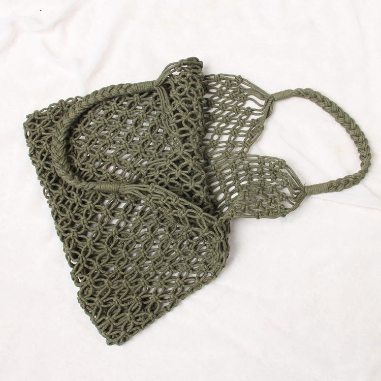 summer hollow mesh woven bag