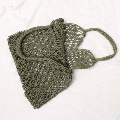 summer hollow mesh woven bag