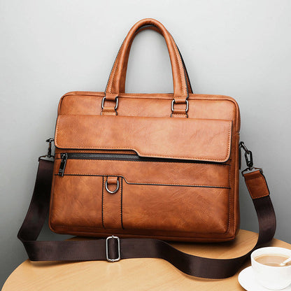 mens crossbody business retro bag