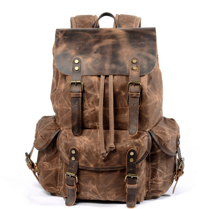 waterproof hard wax postman backpack