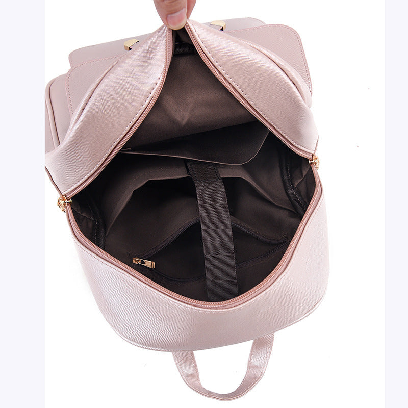 fashion womens bags pu bow composite bag young girl student cute shoulders backpack crossbody bags coin purse 3pcs set