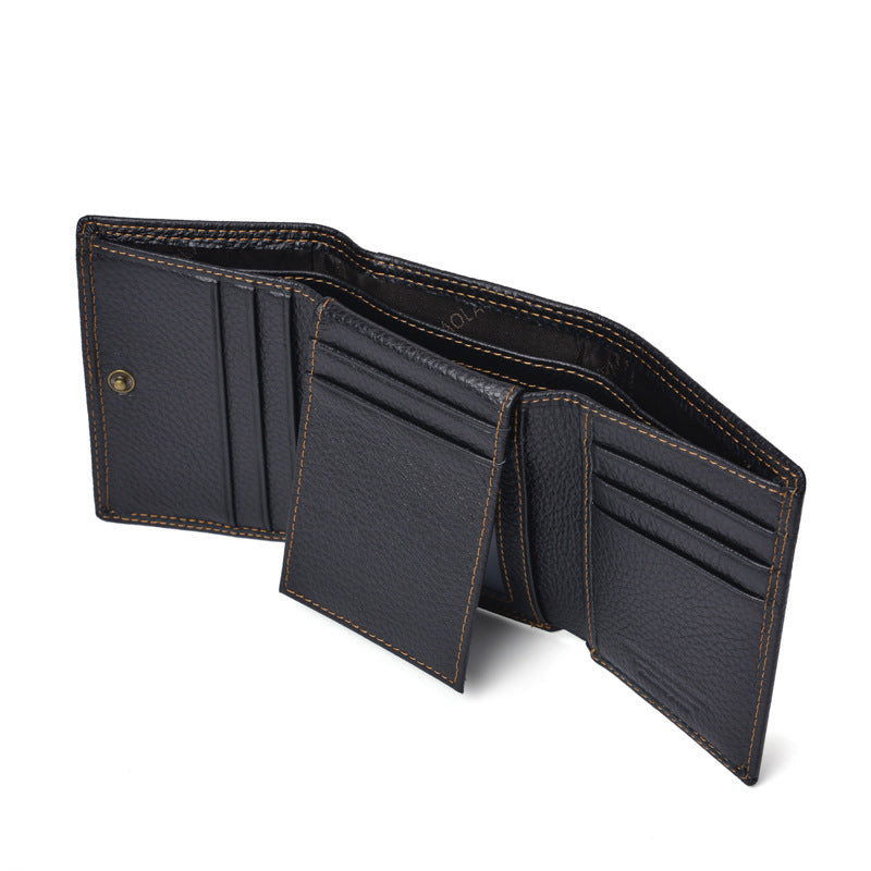 men fashion leather shield anti theft wallet