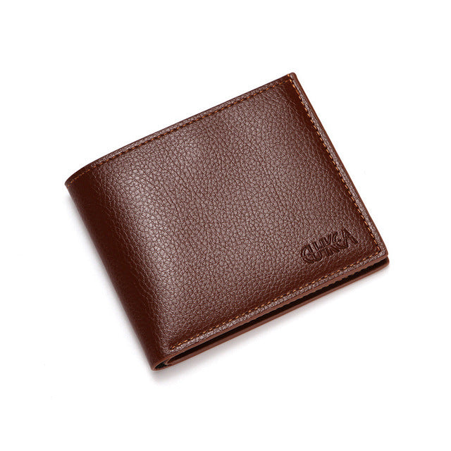 mens business leather wallet short slim mens wallet money credit card