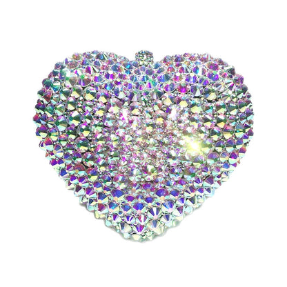 love shaped full diamond bag crystal dinner