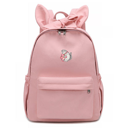 japanese shiba lnu backpack girl bow cute cute cherry blossom embroidery student school bag