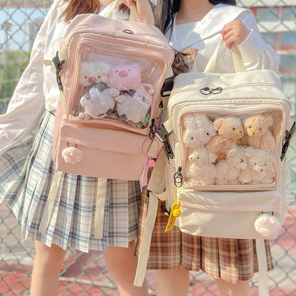 japanese school backpack female student canvas bag