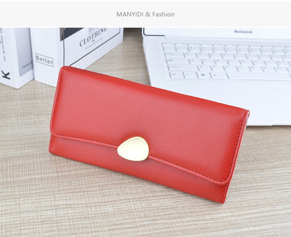 womens long wallet soft leather wallet multi card slot card holder retro fashion minimalism large capacity handbag