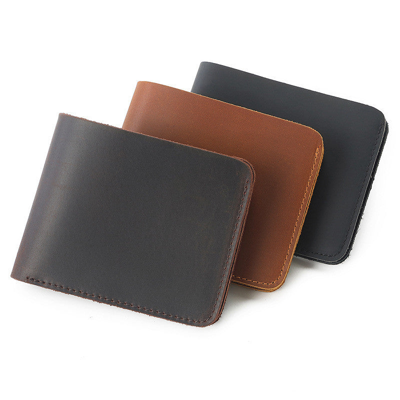 mens new first layer cowhide retro wallet