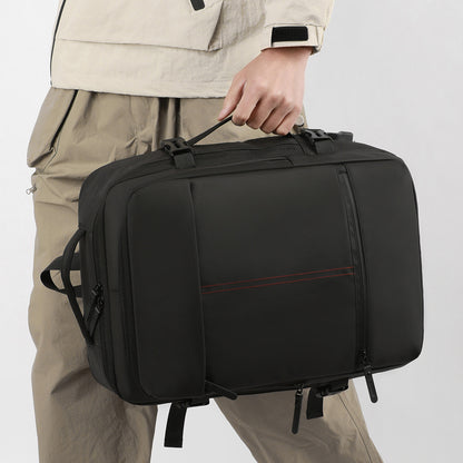 Multi-functional Boarding Solid Color Backpack Men's Waterproof Large Capacity Travel Backpack