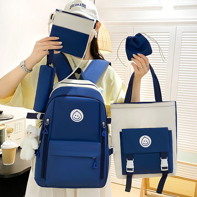 leisure student backpack five piece set