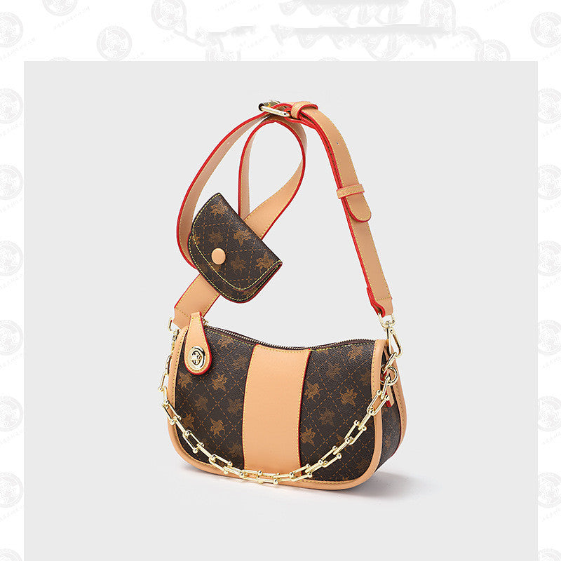 one shoulder messenger bag with underarm print