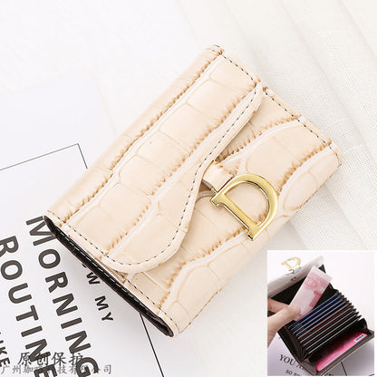 fashion personality cowhide texture ladies card holder