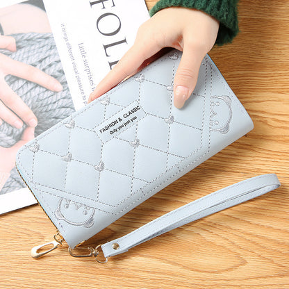 womens wallet long fashion single zipper