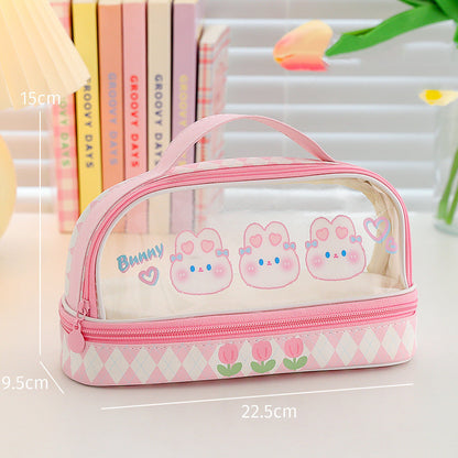 cute and simple cosmetic bag stationery box