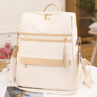 womens fashion casual simple tassel backpack