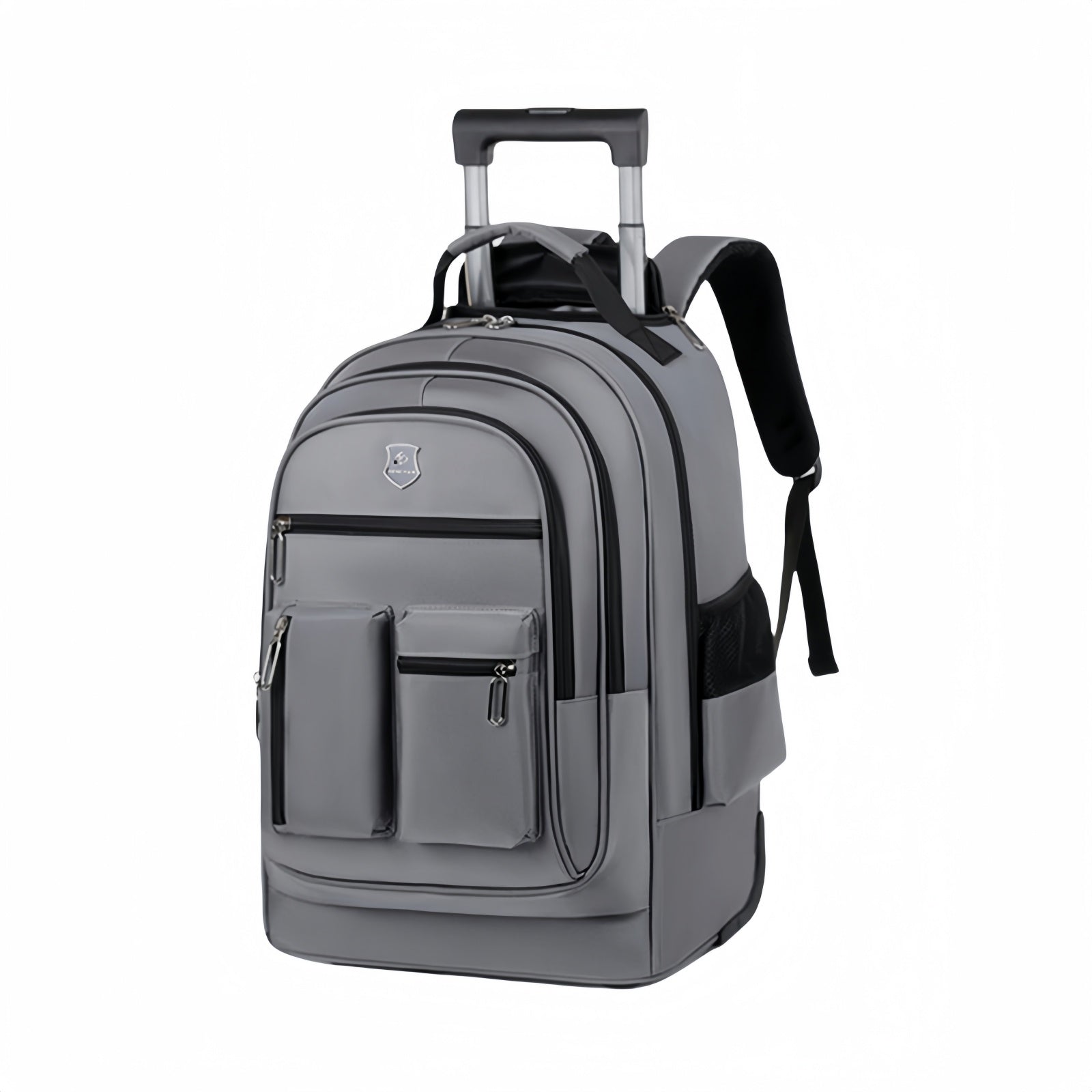 large capacity travel backpack with wheels multi layer trolley luggage bag multifunctional weekender overnight bag rucksack