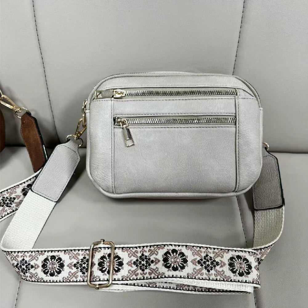 womens fashion colorblock multi functional pu shoulder bag