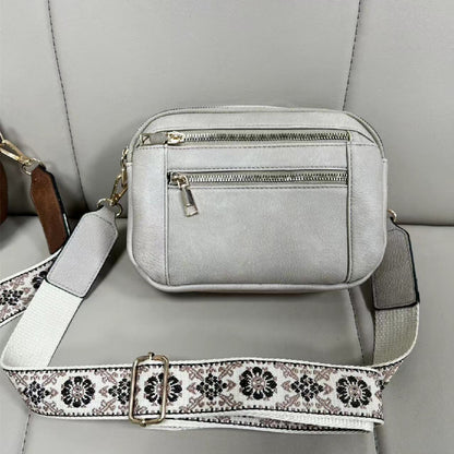 womens fashion colorblock multi functional pu shoulder bag