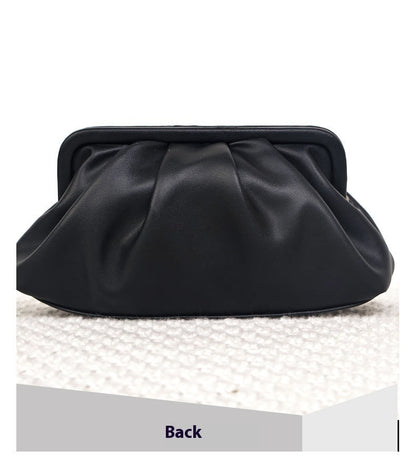 Punk Shell Retro Easy Matching Female Genuine Leather Clutch Bag