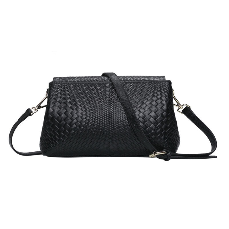 genuine leather womens woven bag crossbody small bag womens shoulder messenger bag