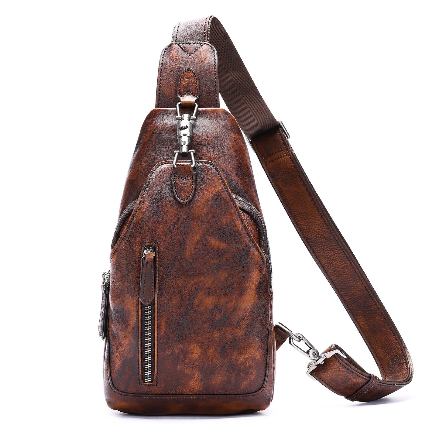 retro cattlehide leather fashion multifunctional leisure bag