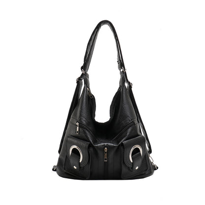 soft leather shoulder large capacity crossbody bag