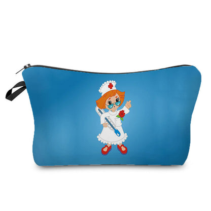 angel nurse printed makeup storage bag